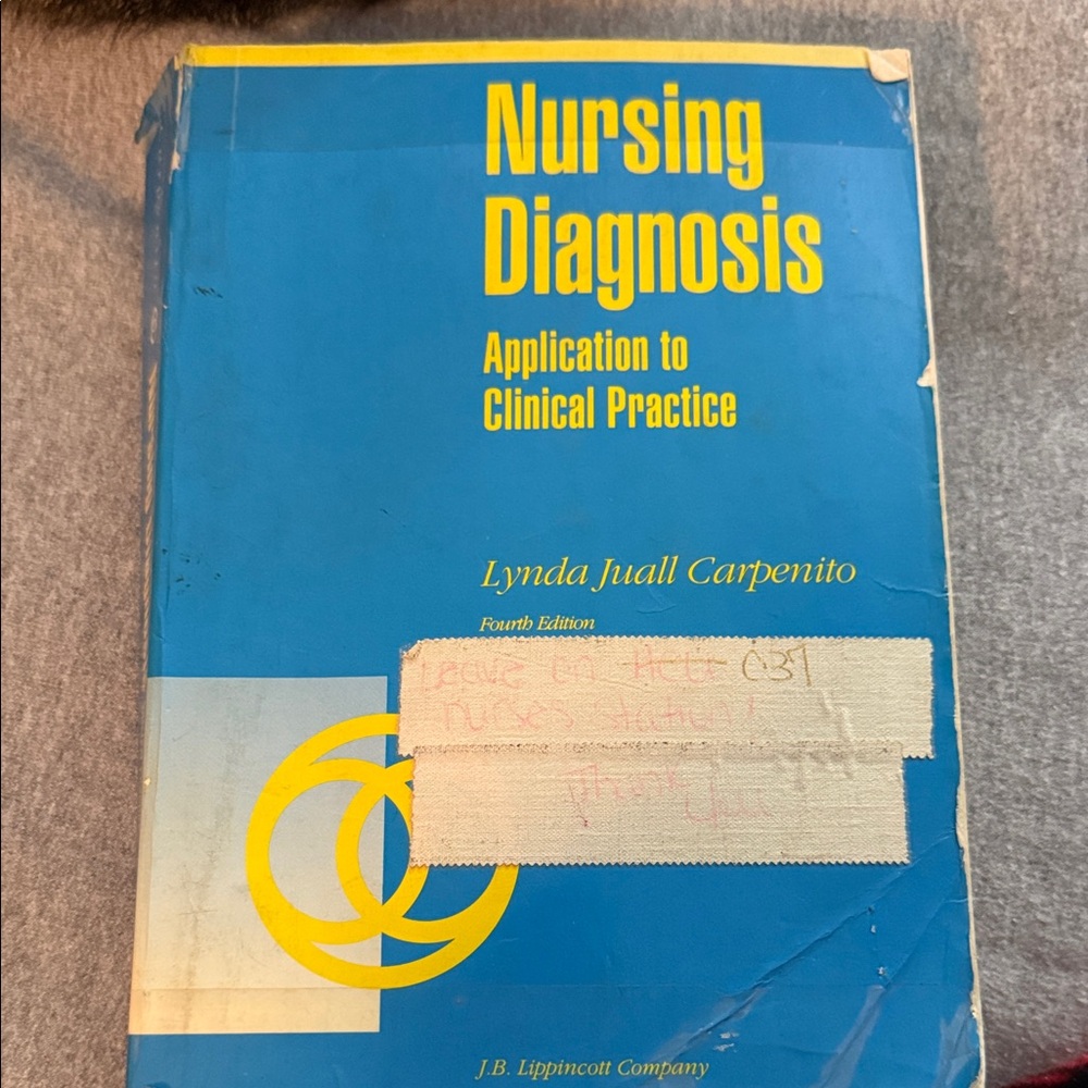 Nursing Diagnosis Book - application to clinical practice